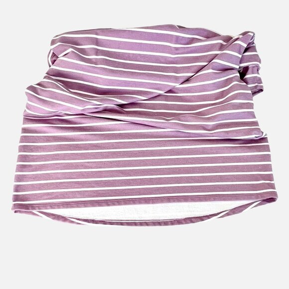 Womens 32 Degrees Cool Dress w/ Pockets Comfy Striped Short Sleeve V-Neck Sz L - Picture 6 of 14